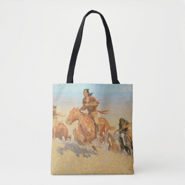 Tote Bag Les Buffalo Runners, Big Horn Basin par Remington (Devant)