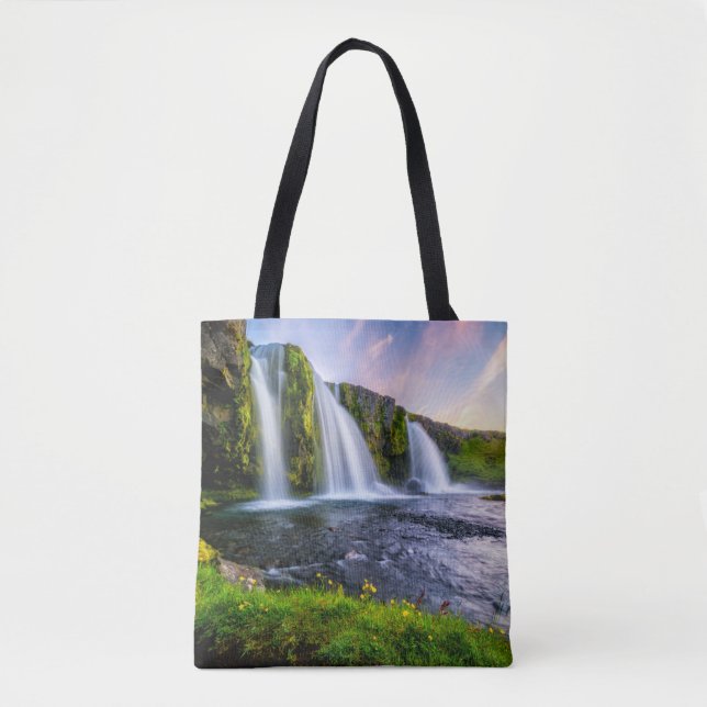 Tote Bag Les cascades | Kirkjufellsfoss, Islande (Devant)