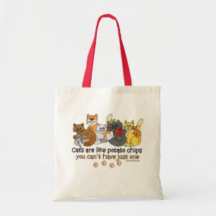 Tote Bag Les chats sont comme des pommes chips