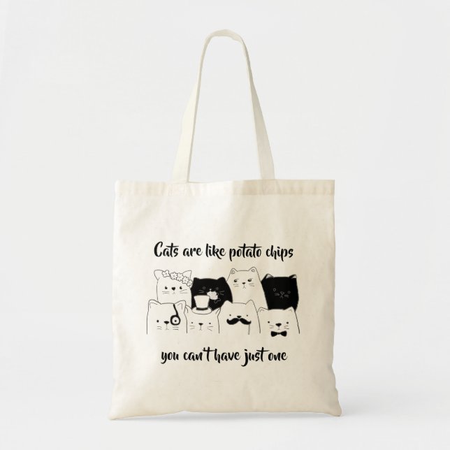 Tote Bag Les chats sont comme le griffonnage de chat de (Devant)