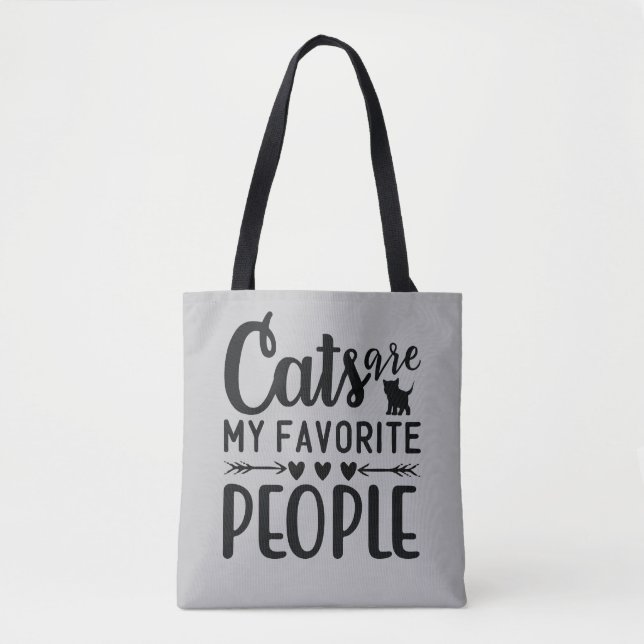 Tote Bag Les chats sont mes personnes préférées (Devant)