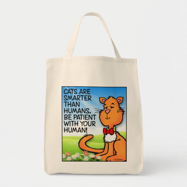 Tote Bag Les chats sont plus intelligents (Devant)