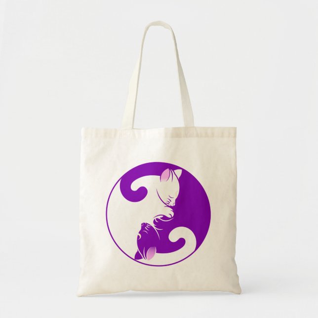 Tote Bag Les chats Yin Yang (Devant)
