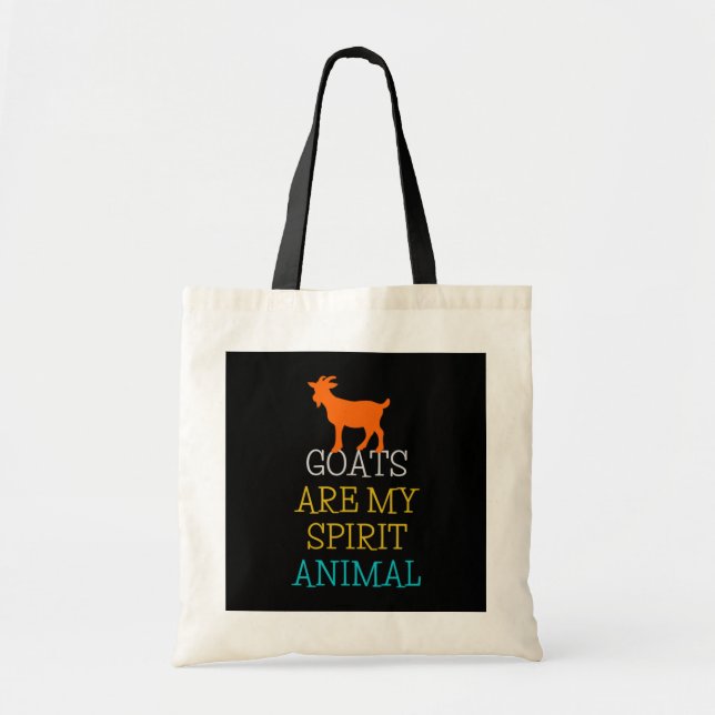 Tote Bag Les chèvres sont mon esprit Animal drôle Cadeau Ch (Devant)