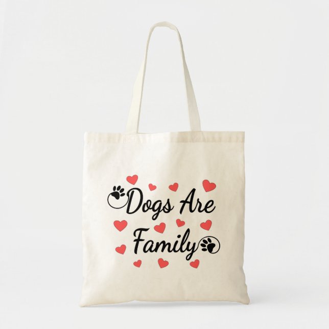 Tote Bag Les Chiens Sont De La Typographie Familiale Pour L (Devant)