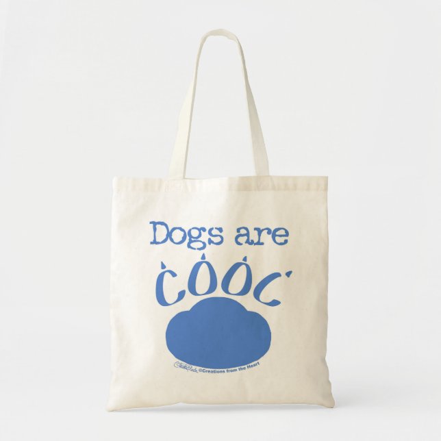 Tote Bag Les CHIENS sont Empreintes de pattes Cool (Devant)
