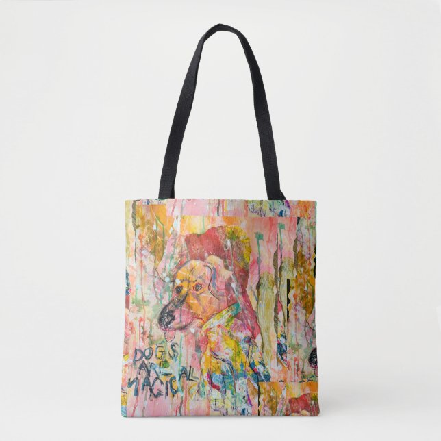 Tote Bag Les chiens sont magiques (Devant)