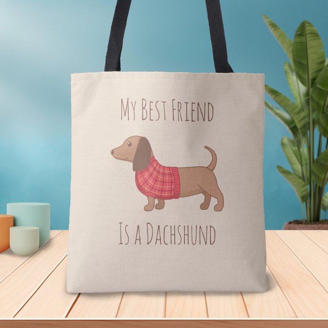 Tote Bag Les chiens sont mes gens préférés Dachshund Wiener (Créateur téléchargé)