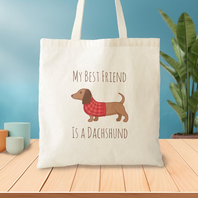 Tote Bag Les chiens sont mes gens préférés Dachshund Wiener (Créateur téléchargé)
