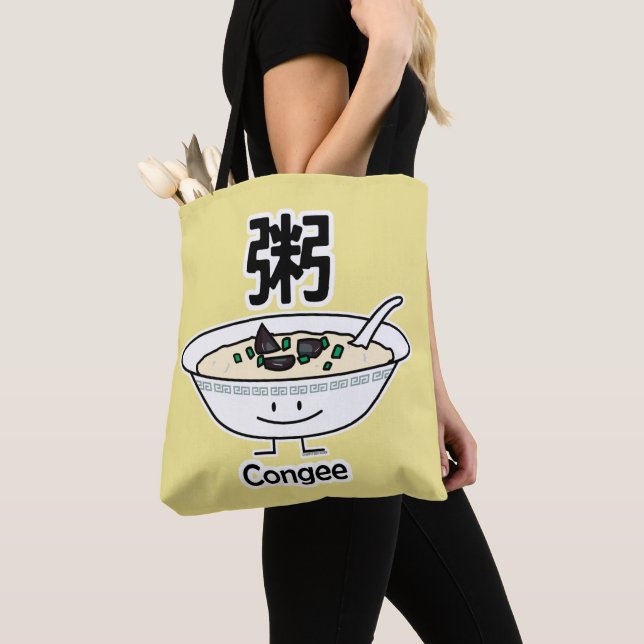 Tote Bag Les Chinois de bol de gruau de gruau de riz de (De près)