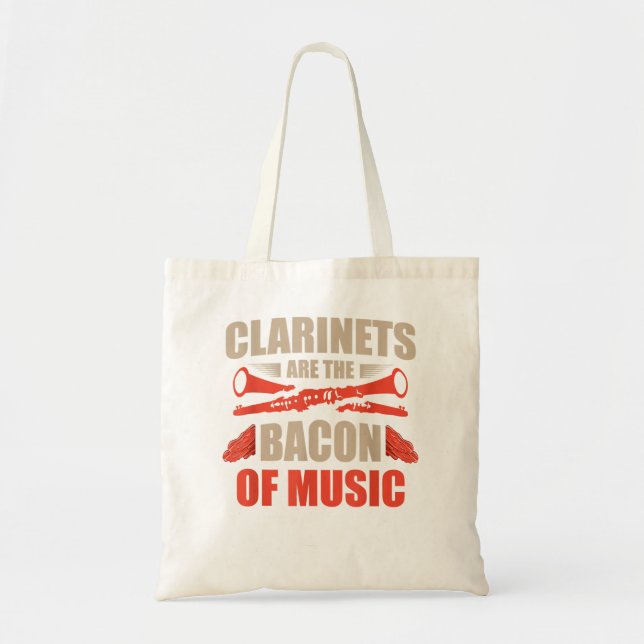 Tote Bag Les Clarinets Sont Le Bacon De L'Instrumen Musical (Devant)
