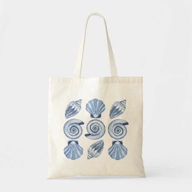 Tote Bag Les coquillages marins plage côtière (Devant)
