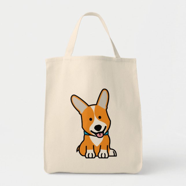 Tote Bag Les Corgis de corgi poursuivent le Pembroke (Devant)