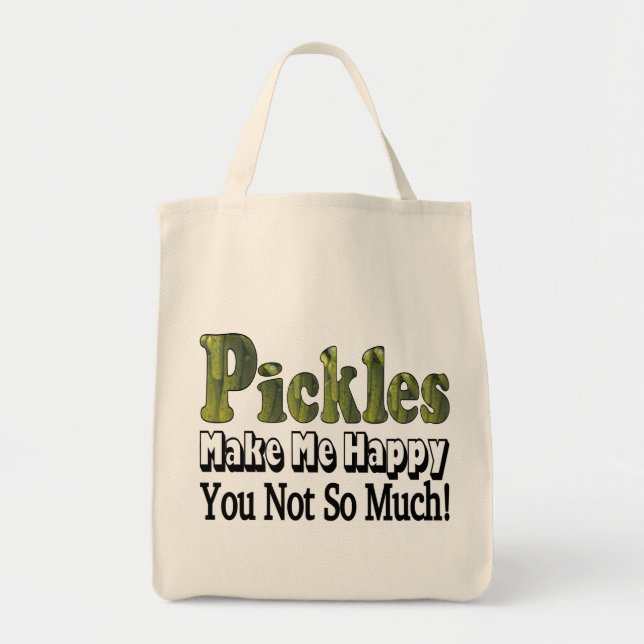Tote Bag Les cornichons me rendent heureux (Devant)