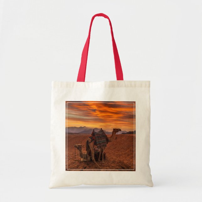 Tote Bag Les déserts | Bactrial Camel Egypte dune de sable (Devant)