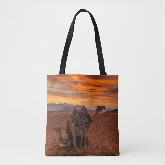 Tote Bag Les déserts | Bactrial Camel Egypte dune de sable (Devant)