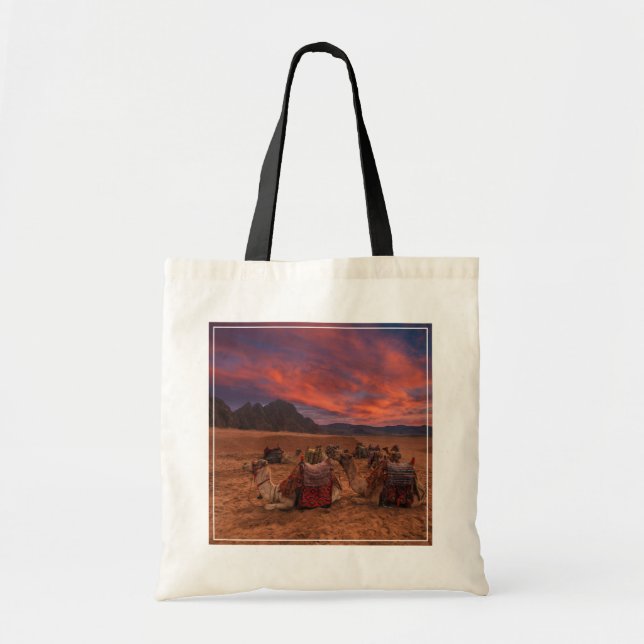 Tote Bag Les déserts | Camels Sinai Mountains Egypte (Devant)