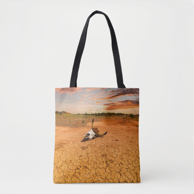 Tote Bag Les déserts | Le désert au crâne de vache (Devant)