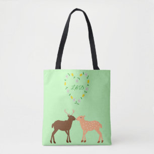 Tote Bag Les Deux et Daisy Heart Custom