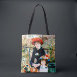 Tote Bag Les deux soeurs de Renoir aux beaux-arts Fourre-to<br><div class="desc">Pierre-Auguste Renoir crée cette charmante peinture en 1881. Il s'appelait "Deux Soeurs" quand il a été exposé pour la première fois l'année suivante. L'huile sur toile a été appelée "Sur la terrasse" par son premier propriétaire,  Paul Durand-Ruel. La Seine apparaît dans l'arrière - plan.</div>