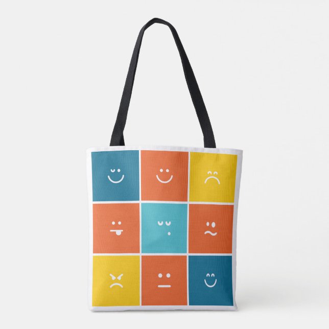 Tote Bag Les différentes humeurs de la vie (Dos)