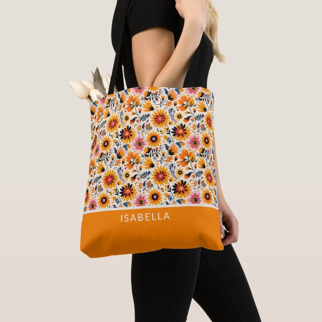 Tote Bag Les élégants Fleurs sauvages floraux personnalisen (De près)