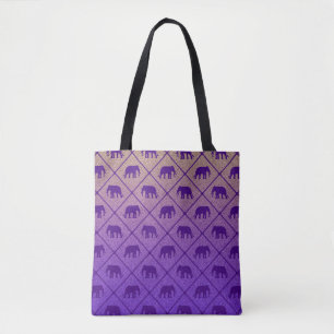 Tote Bag Les éléphants modèlent sur l'arrière - plan