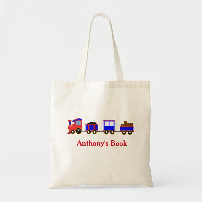 Tote Bag Les enfants bleus rouges de train ont appelé la (Devant)