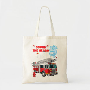 Tote Bag Les enfants résonnent l'alarme J'ai 5 ans ! Camion