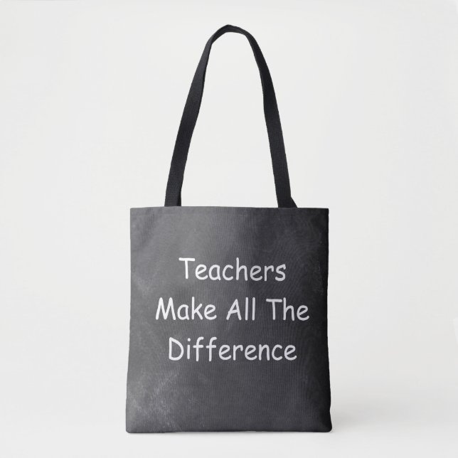 Tote Bag Les enseignants font la différence Chalkboard Idée (Devant)