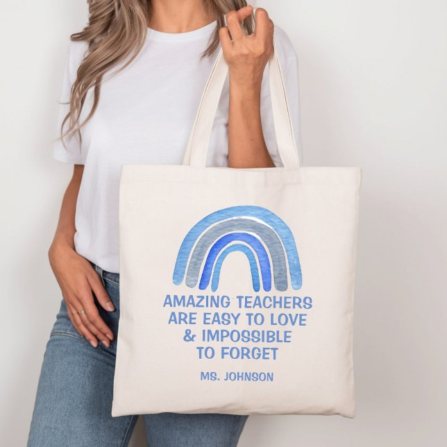 Tote Bag Les enseignants incroyables sont faciles à aimer A (Créateur téléchargé)
