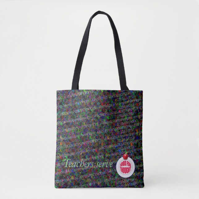 Tote Bag Les enseignants servent de nourriture pour l'espri (Devant)