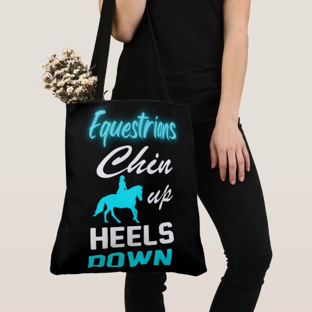 Tote Bag Les Équestres Montent Les Talons Vers Le Bas (De près)