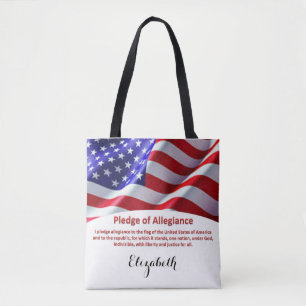 Tote Bag Les Etats-Unis diminuent et serment de fidélité