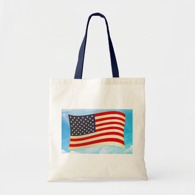 Tote Bag Les étoiles du drapeau américain frappent les trou (Devant)