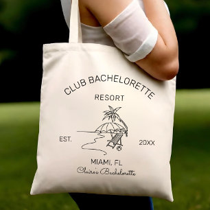 Tote Bag Les faveurs de la fête de Bachelorette du club Bac
