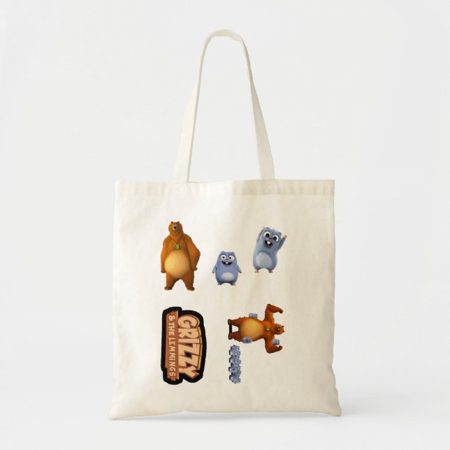 Tote Bag Les Femmes Grizzly Et Lemmings Drôle Enfants Cadea (Devant)
