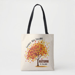 Tote Bag Les feuilles Tournent, L'Automne Appelle - Chaud A