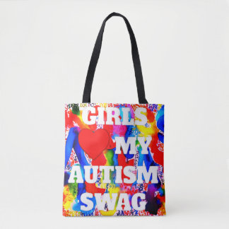 Tote Bag Les filles adorent mon swag autiste Fourre-tout
