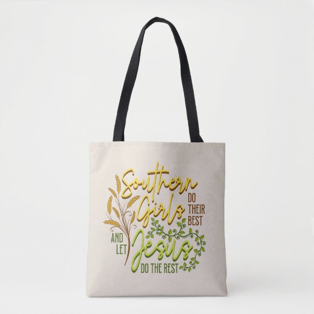 Tote Bag Les Filles Du Sud Laissent Jésus Faire Le Reste (L (Devant)