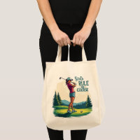 Les filles gouvernent le parcours Retro Golf Illus