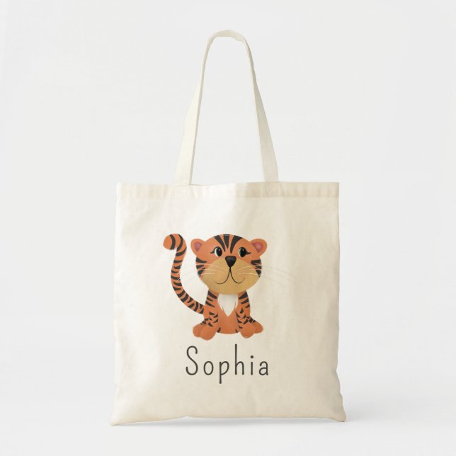 Tote Bag Les filles mignonnes Jungle Tiger School Les enfan (Devant)