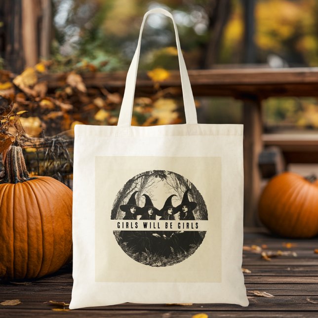 Tote Bag "Les Filles Seront Des Filles | Halloween à thème  (Créateur téléchargé)