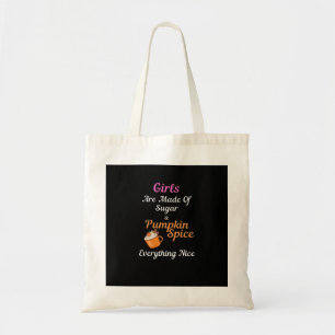 Tote Bag Les Filles Sont Fabriquées De Sucre Citrouille Épi
