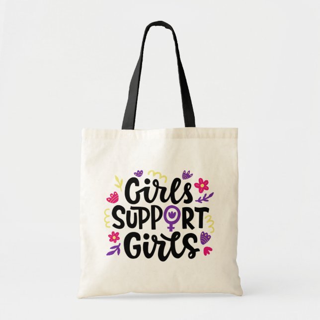 Tote Bag Les filles soutiennent les filles (Devant)