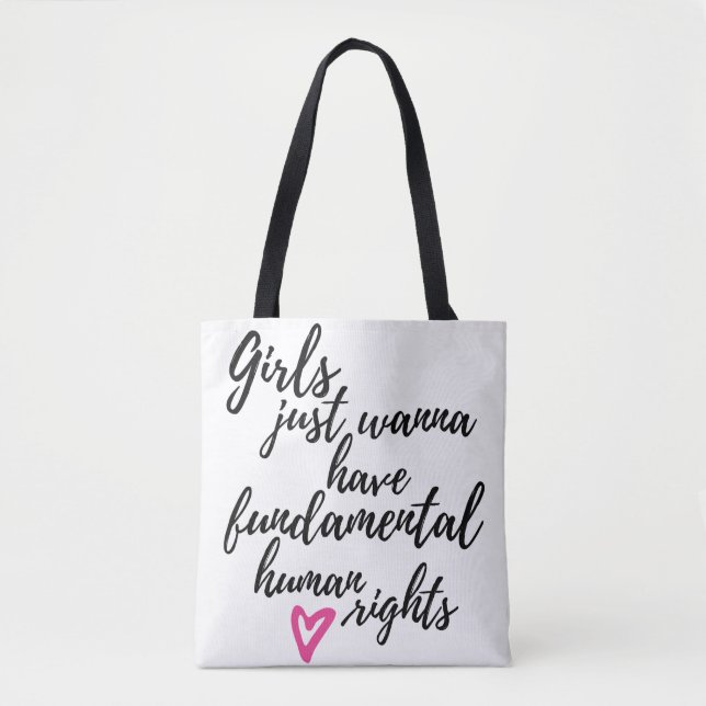 Tote Bag Les filles veulent juste avoir des droits humains  (Devant)