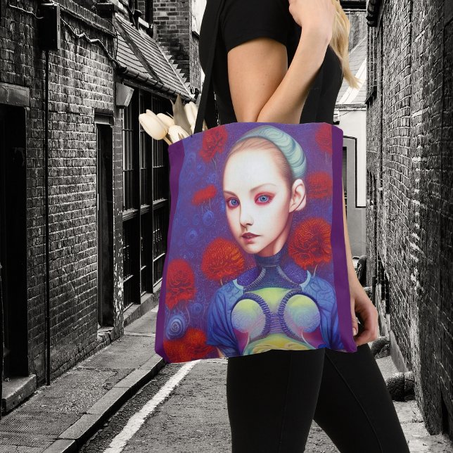 Tote Bag Les Filles Whimsical Face Nymph Fairy Sorcière Mag (Créateur téléchargé)