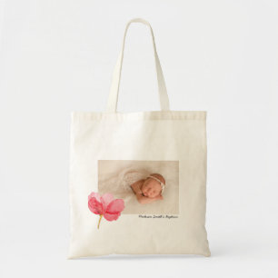 Tote Bag Les fleurs d'aquarelles appréhendent le baptême