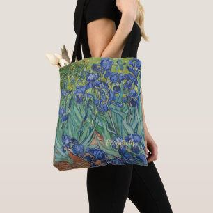Tote Bag Les fleurs d'Irises Vincent Van Gogh Art monogramm