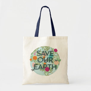 Tote Bag Les fleurs florales protègent et sauvent notre be